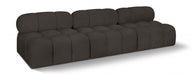 Ames Boucle Fabric Sofa Brown - 611Brown-S102B - Vega Furniture