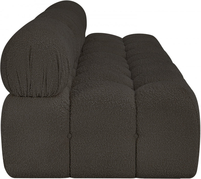 Ames Boucle Fabric Sofa Brown - 611Brown-S102B - Vega Furniture