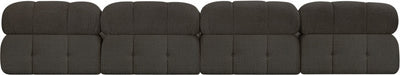Ames Boucle Fabric Sofa Brown - 611Brown-S136B - Vega Furniture