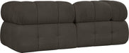 Ames Boucle Fabric Sofa Brown - 611Brown-S68A - Vega Furniture