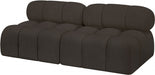 Ames Boucle Fabric Sofa Brown - 611Brown-S68B - Vega Furniture