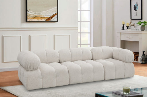 Ames Boucle Fabric Sofa Cream - 611Cream-S102A - Vega Furniture