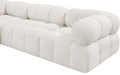 Ames Boucle Fabric Sofa Cream - 611Cream-S102A - Vega Furniture