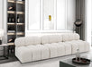 Ames Boucle Fabric Sofa Cream - 611Cream-S102B - Vega Furniture