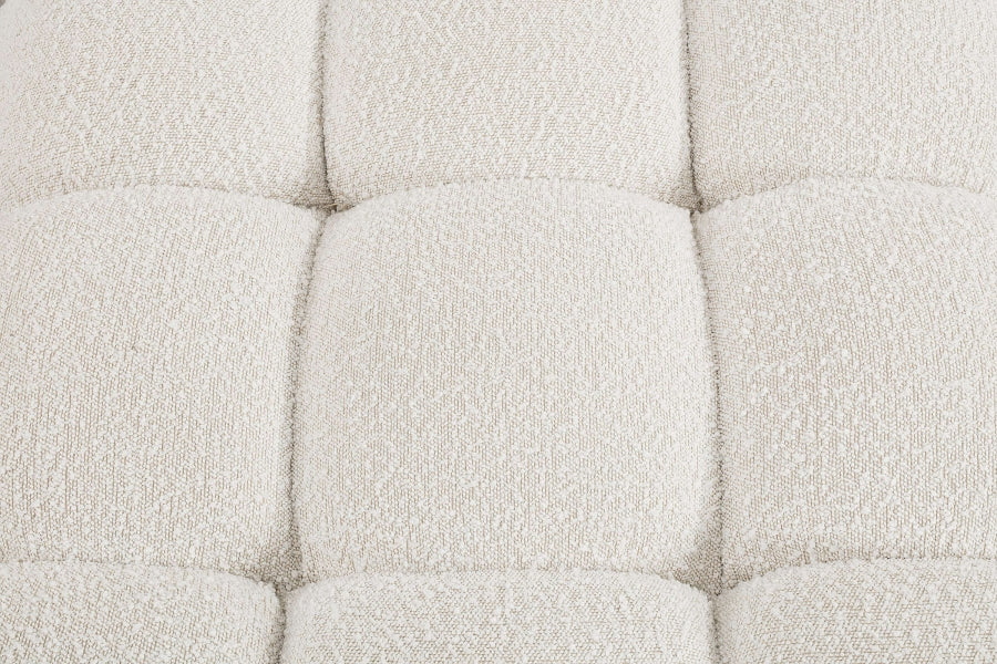 Ames Boucle Fabric Sofa Cream - 611Cream-S136A - Vega Furniture