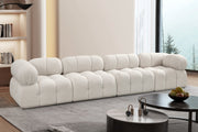 Ames Boucle Fabric Sofa Cream - 611Cream-S136A - Vega Furniture