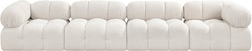 Ames Boucle Fabric Sofa Cream - 611Cream-S136A - Vega Furniture