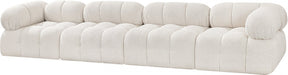 Ames Boucle Fabric Sofa Cream - 611Cream-S136A - Vega Furniture