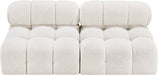 Ames Boucle Fabric Sofa Cream - 611Cream-S68B - Vega Furniture