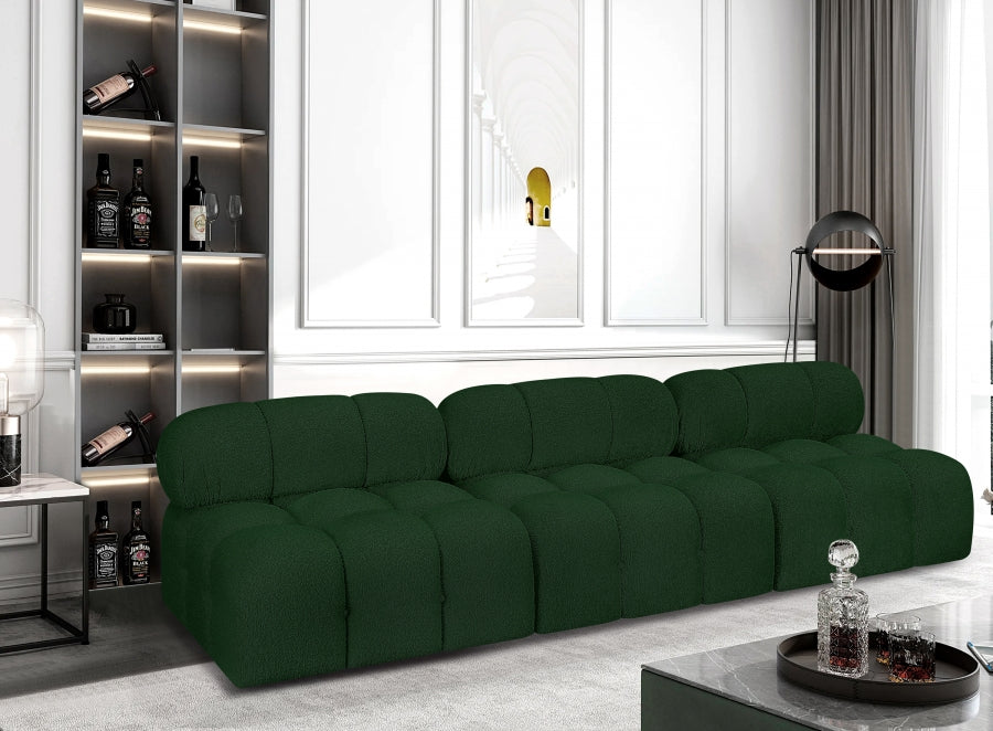 Ames Boucle Fabric Sofa Green - 611Green-S102B - Vega Furniture