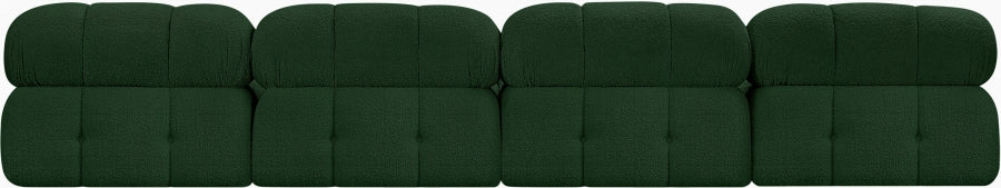 Ames Boucle Fabric Sofa Green - 611Green-S136B - Vega Furniture