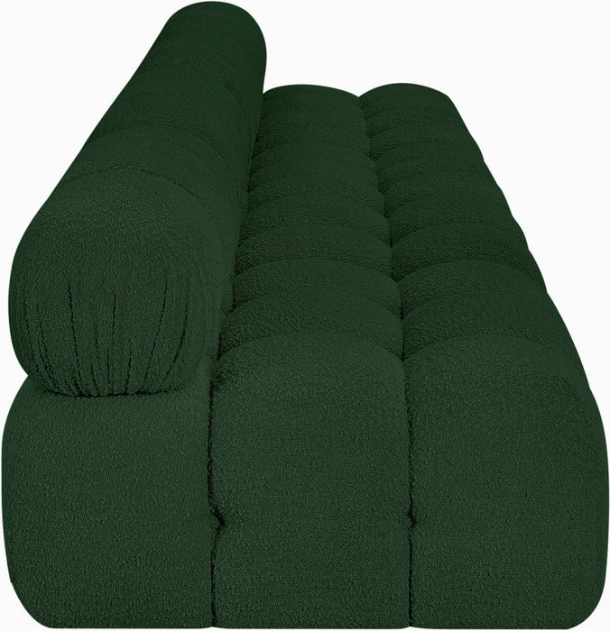 Ames Boucle Fabric Sofa Green - 611Green-S136B - Vega Furniture