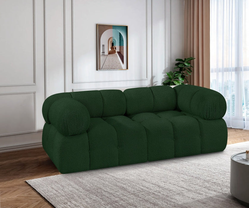 Ames Boucle Fabric Sofa Green - 611Green-S68A - Vega Furniture