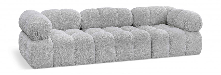 Ames Boucle Fabric Sofa Grey - 611Grey-S102A - Vega Furniture