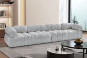 Ames Boucle Fabric Sofa Grey - 611Grey-S136A - Vega Furniture