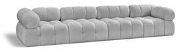 Ames Boucle Fabric Sofa Grey - 611Grey-S136A - Vega Furniture