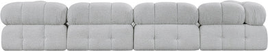 Ames Boucle Fabric Sofa Grey - 611Grey-S136A - Vega Furniture