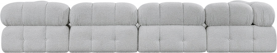 Ames Boucle Fabric Sofa Grey - 611Grey-S136A - Vega Furniture