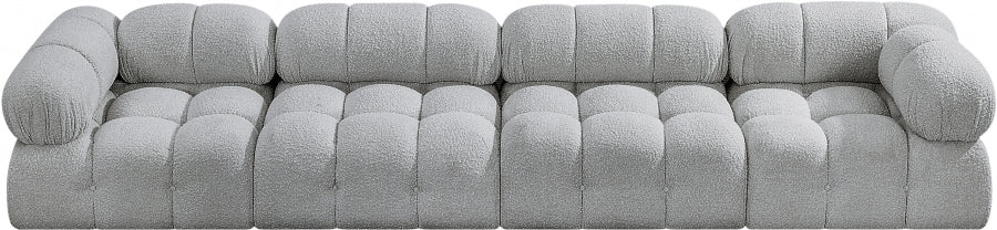 Ames Boucle Fabric Sofa Grey - 611Grey-S136A - Vega Furniture