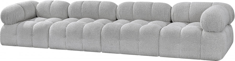 Ames Boucle Fabric Sofa Grey - 611Grey-S136A - Vega Furniture