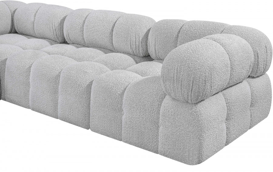 Ames Boucle Fabric Sofa Grey - 611Grey-S136A - Vega Furniture