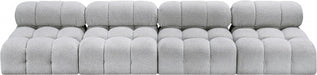 Ames Boucle Fabric Sofa Grey - 611Grey-S136B - Vega Furniture