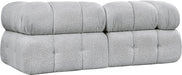 Ames Boucle Fabric Sofa Grey - 611Grey-S68A - Vega Furniture