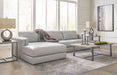 Amiata Glacier Leather 2-Piece LAF Sectional - SET | 5740416 | 5740467 - Vega Furniture