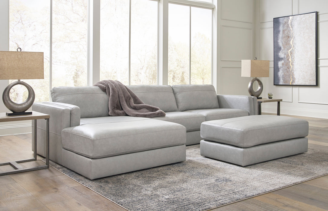 Amiata Glacier Leather 2-Piece LAF Sectional - SET | 5740416 | 5740467 - Vega Furniture