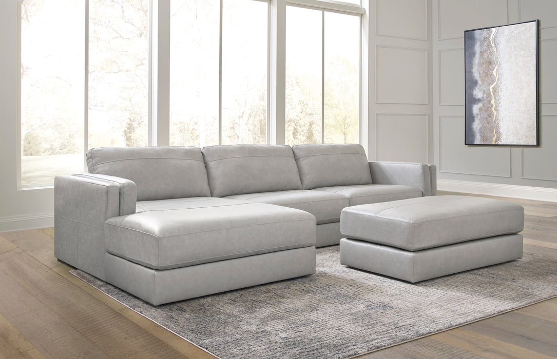 Amiata Glacier Leather 2-Piece LAF Sectional - SET | 5740416 | 5740467 - Vega Furniture