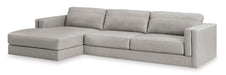 Amiata Glacier Leather 2-Piece LAF Sectional - SET | 5740416 | 5740467 - Vega Furniture