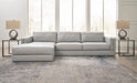 Amiata Glacier Leather 2-Piece LAF Sectional - SET | 5740416 | 5740467 - Vega Furniture