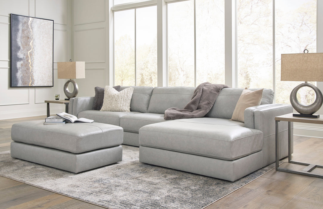 Amiata Glacier Leather 2-Piece RAF Sectional - SET | 5740417 | 5740466 - Vega Furniture