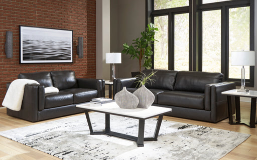 Amiata Onyx Leather Living Room Set - SET | 5740538 | 5740535 - Vega Furniture