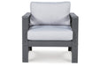 Amora Charcoal Gray Outdoor Lounge Chair with Cushion, Set of 2 - P417-820 - Vega Furniture