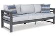 Amora Charcoal Gray Outdoor Sofa with Cushion - P417-838 - Vega Furniture