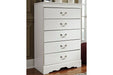 Anarasia White Chest of Drawers - B129-46 - Vega Furniture