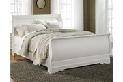 Anarasia White Queen Sleigh Bed - SET | B129-74 | B129-77 | B129-98 - Vega Furniture