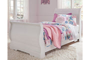 Anarasia White Twin Sleigh Bed - SET | B129-63 | B129-82 | B129-62 - Vega Furniture