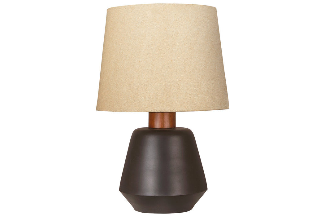 Ancel Black/Brown Table Lamp - L204204 - Vega Furniture