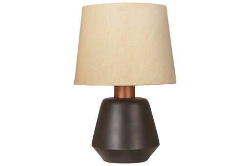 Ancel Black/Brown Table Lamp - L204204 - Vega Furniture