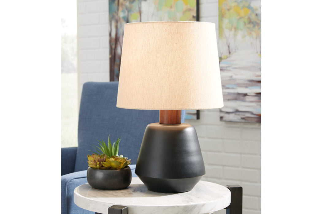 Ancel Black/Brown Table Lamp - L204204 - Vega Furniture