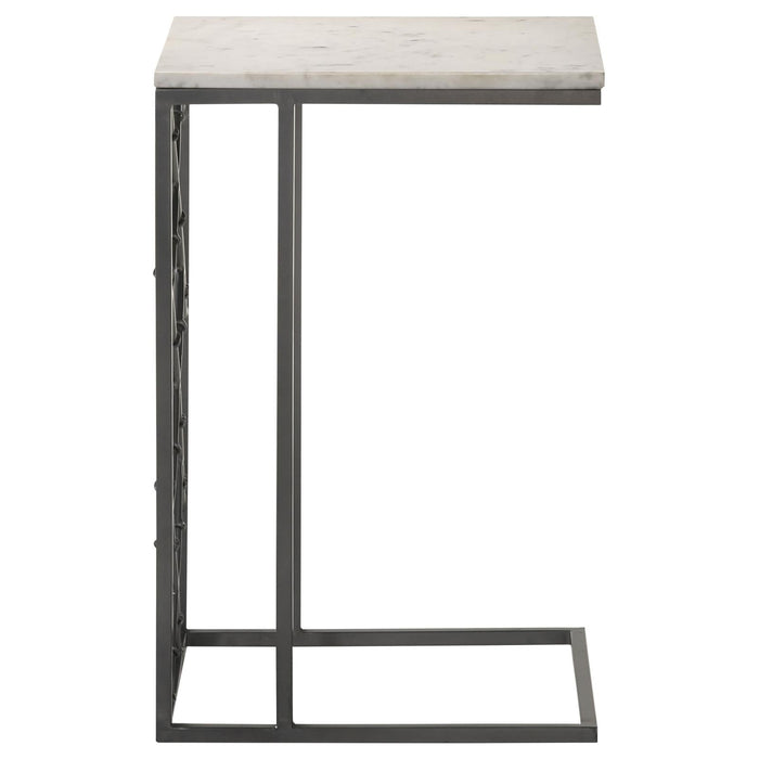 Angeliki White Accent Table with Marble Top - 936025 - Vega Furniture