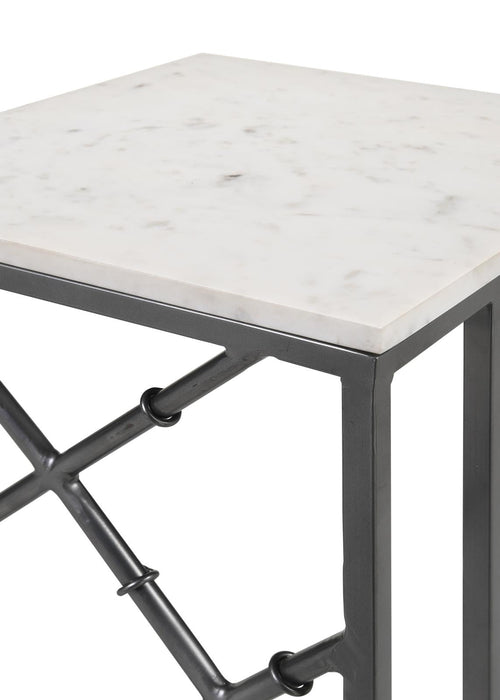 Angeliki White Accent Table with Marble Top - 936025 - Vega Furniture