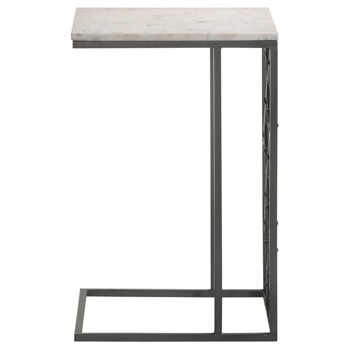 Angeliki White Accent Table with Marble Top - 936025 - Vega Furniture