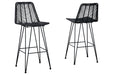 Angentree Black Bar Height Barstool, Set of 2 - D434-130 - Vega Furniture