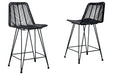 Angentree Black Counter Height Barstool, Set of 2 - D434-124 - Vega Furniture