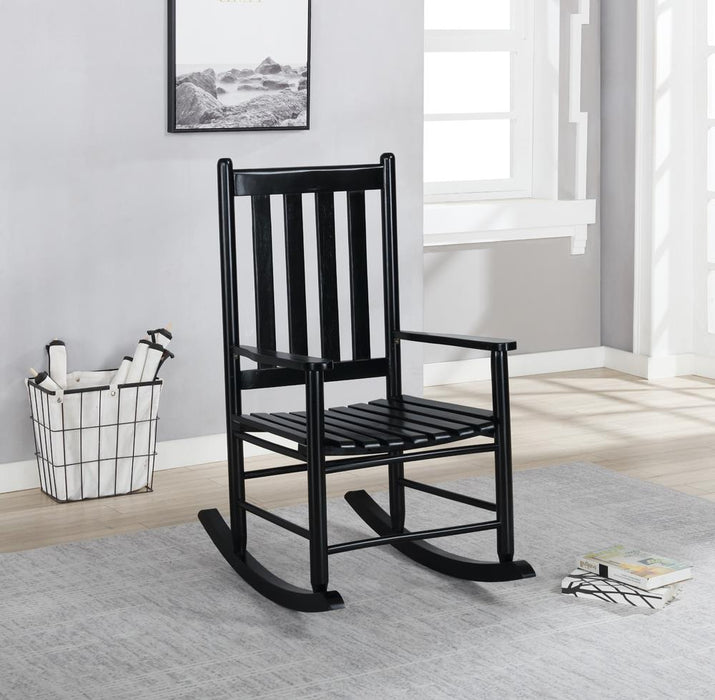 Annie Black Slat Back Wooden Rocking Chair - 609456 - Vega Furniture