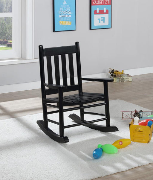 Annie Black Slat Back Youth Rocking Chair - 609451 - Vega Furniture