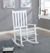 Annie White Slat Back Wooden Rocking Chair - 609455 - Vega Furniture